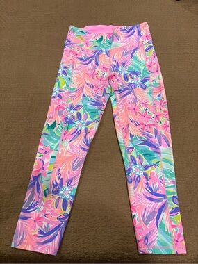 Lilly Pulitzer Pink Multi Tropical Floral Leggings